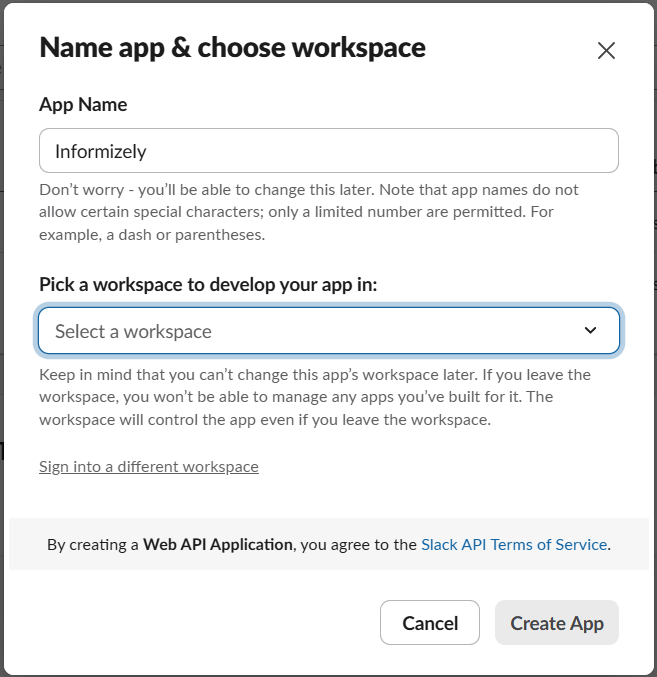 Create Slack App