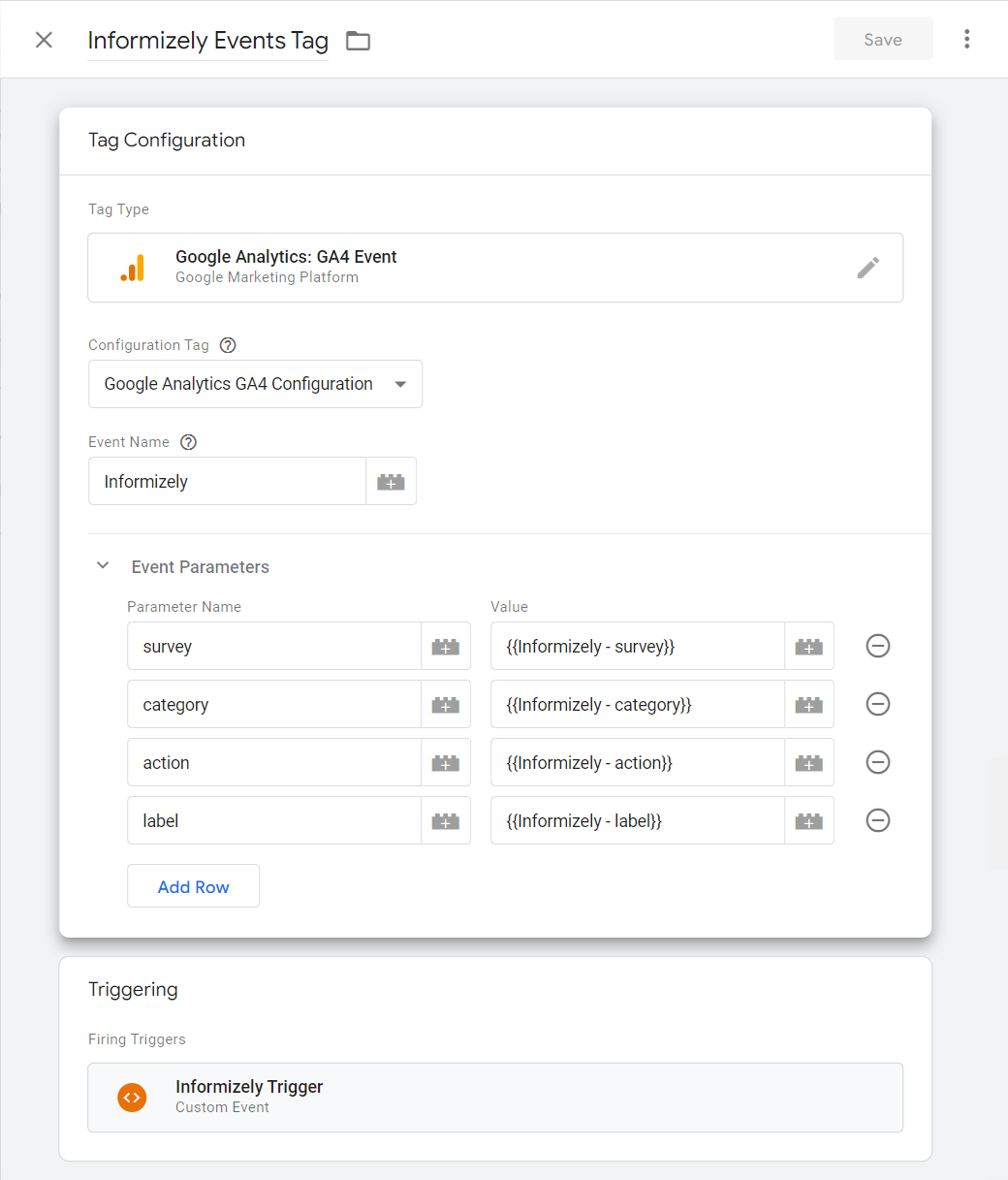 Google Tag Manager tag