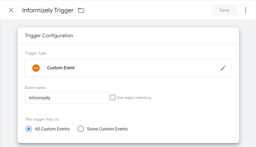 Google Tag Manager trigger