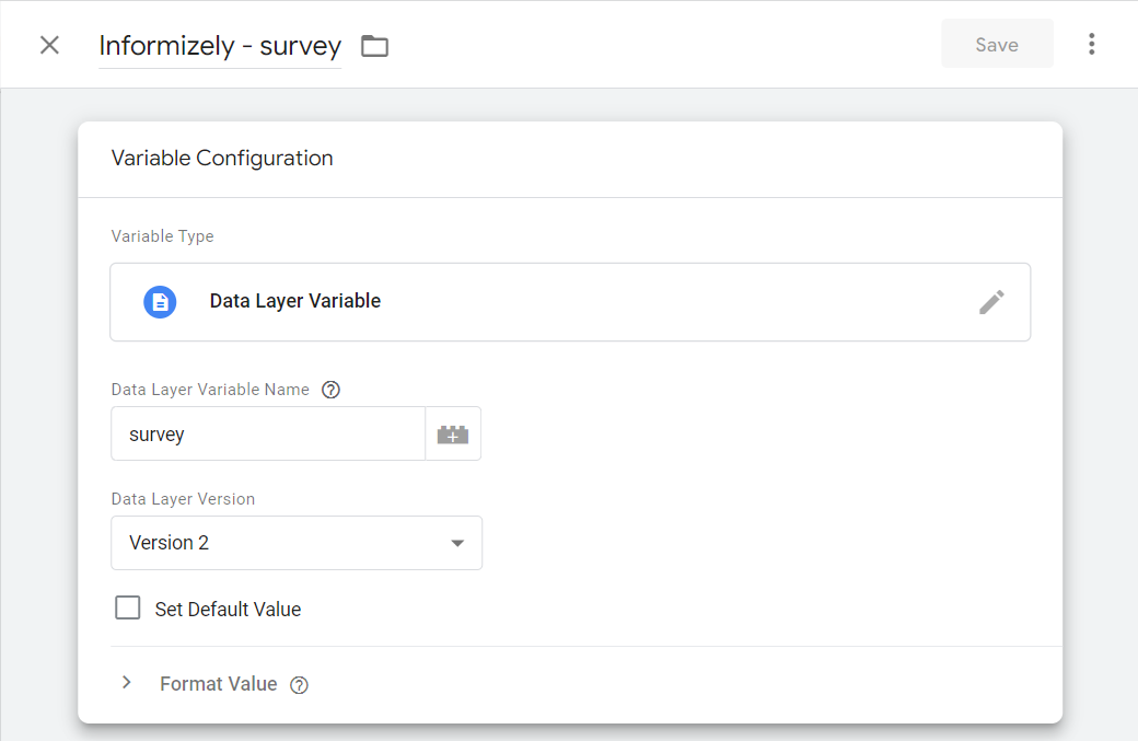 Google Tag Manager variable