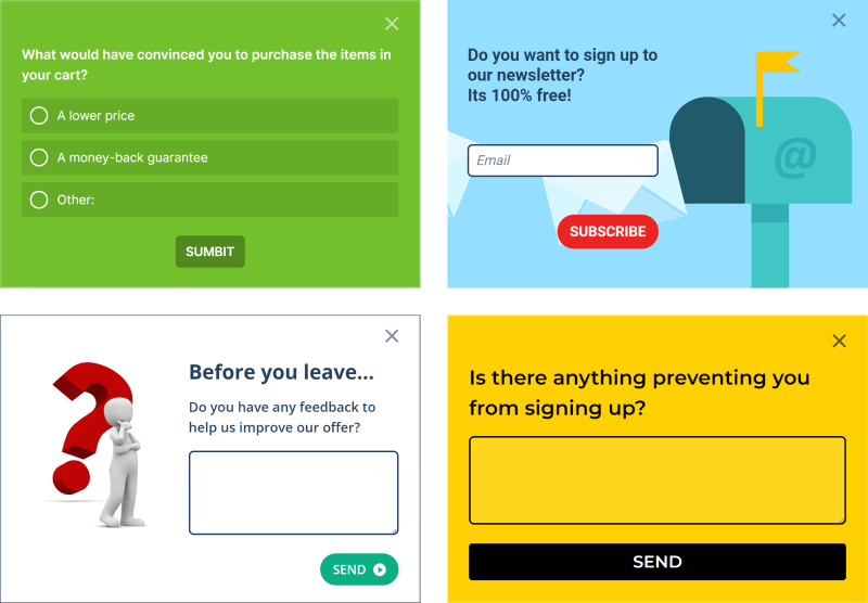 Exit Pop-up Surveys